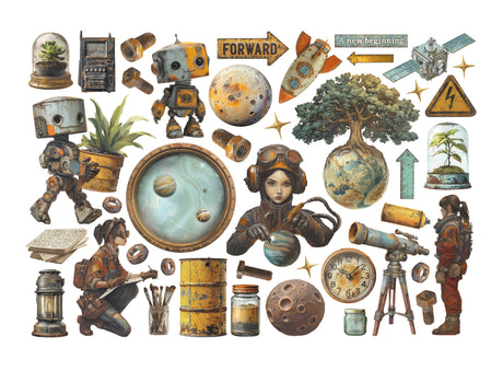 Stamperia A New Beginning Ephemera 41pcs (DFLCT77)