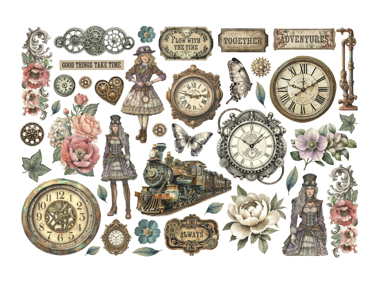 Stamperia Gardens of Time Ephemera (DFLCT78)