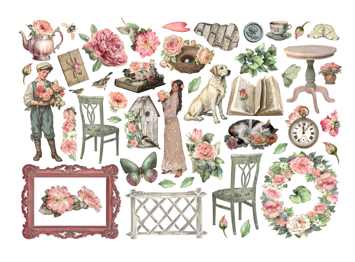 Stamperia House of Roses Ephemera (DFLCT80)