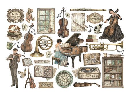 Stamperia Symphony Ephemera by Sara Alcobendas (DFLCT84)