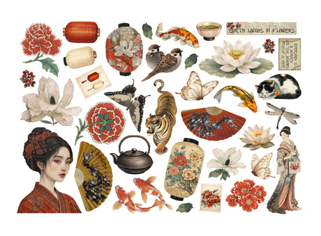 Stamperia Oriental Garden Ephemera (DFLCT87)