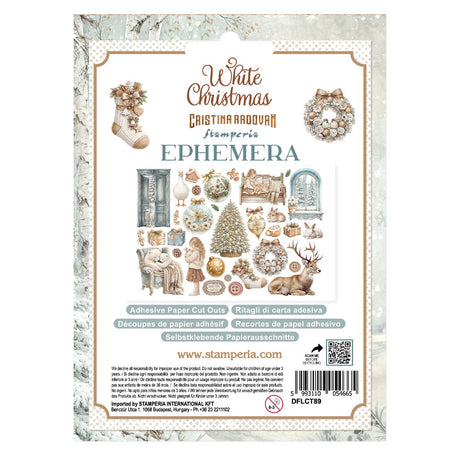 Stamperia White Christmas Ephemera by Cristina Radovan - DFLCT89