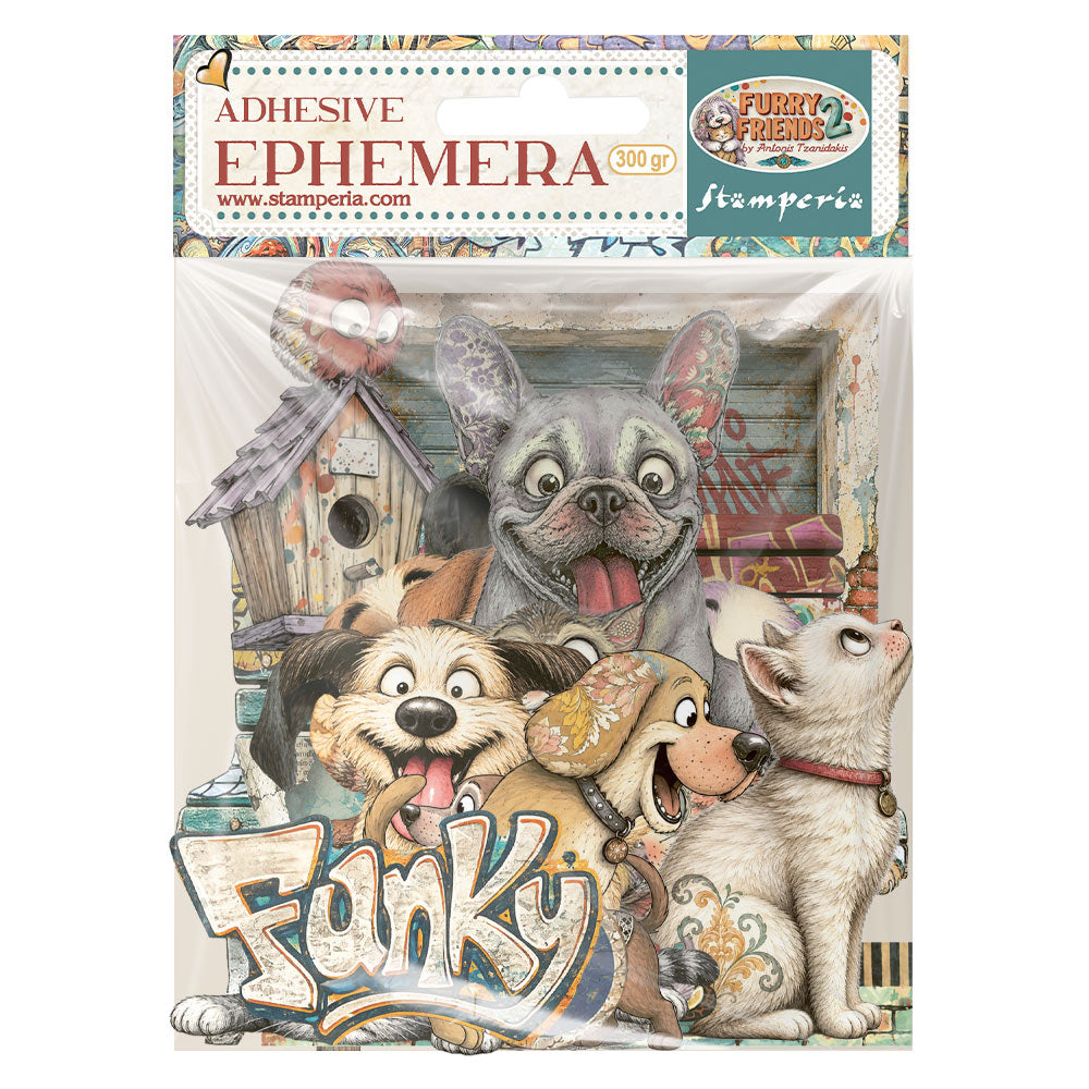 Stamperia Furry Friends 2 Ephemera by Antonis Tzanidakis - DFLCT94