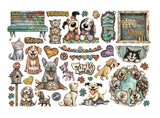 Stamperia Furry Friends 2 Ephemera by Antonis Tzanidakis - DFLCT94