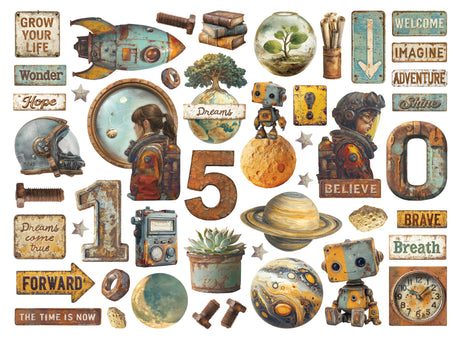 Stamperia A New Beginning Die Cuts Assorted 45pcs (DFLDC129)