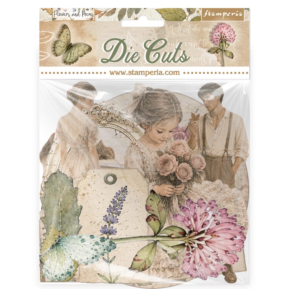 Stamperia Flowers and Poems Die Cuts Assorted - DFLDC144