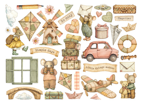 Stamperia Cozy Family Die Cuts Assorted - DFLDC145