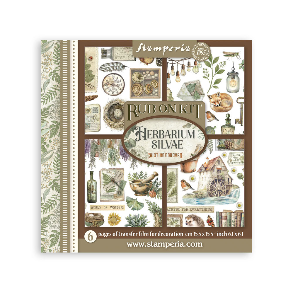 Stamperia Herbarium Silvae Rub-On Assortment 6pcs (DFLRBX02)