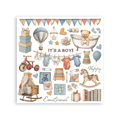 Stamperia Baby Rub-On 6.1×6.1 Inch Assortment (DFLRBX05)