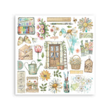Stamperia Daisy Art Rub-On 15,5x15,5cm Assortment (6pcs) (DFLRBX08)