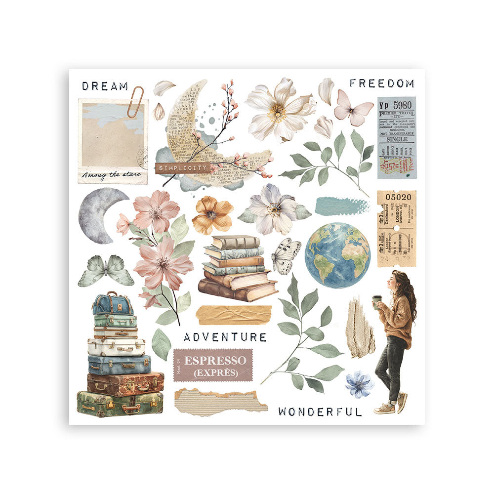 Stamperia Secret Diary Rub-On 15,5x15,5cm Assortment (6pcs) (DFLRBX09)