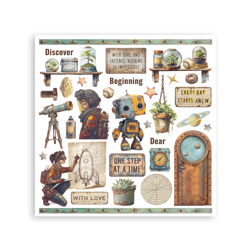 Stamperia A New Beginning Rub-On 15.5x15.5cm Assortment 6pcs (DFLRBX10)