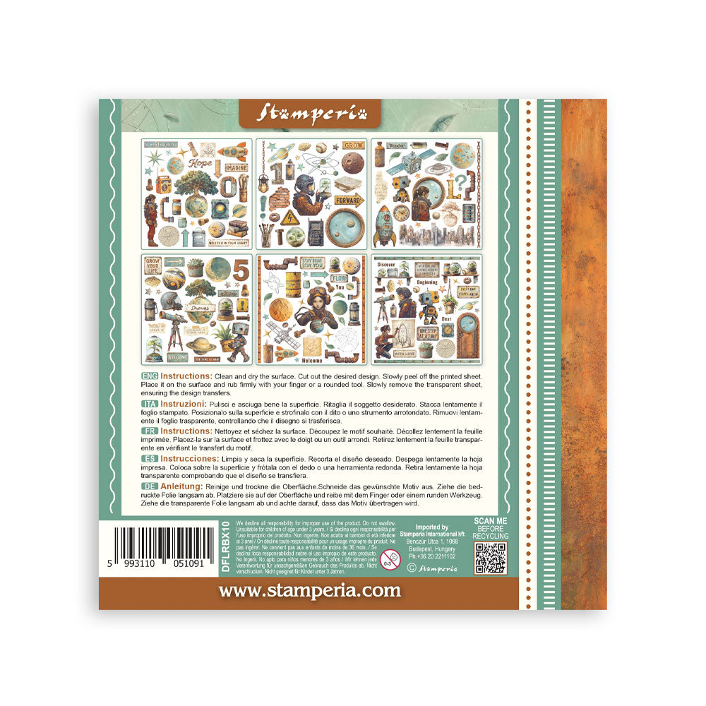 Stamperia A New Beginning Rub-On 15.5x15.5cm Assortment 6pcs (DFLRBX10)
