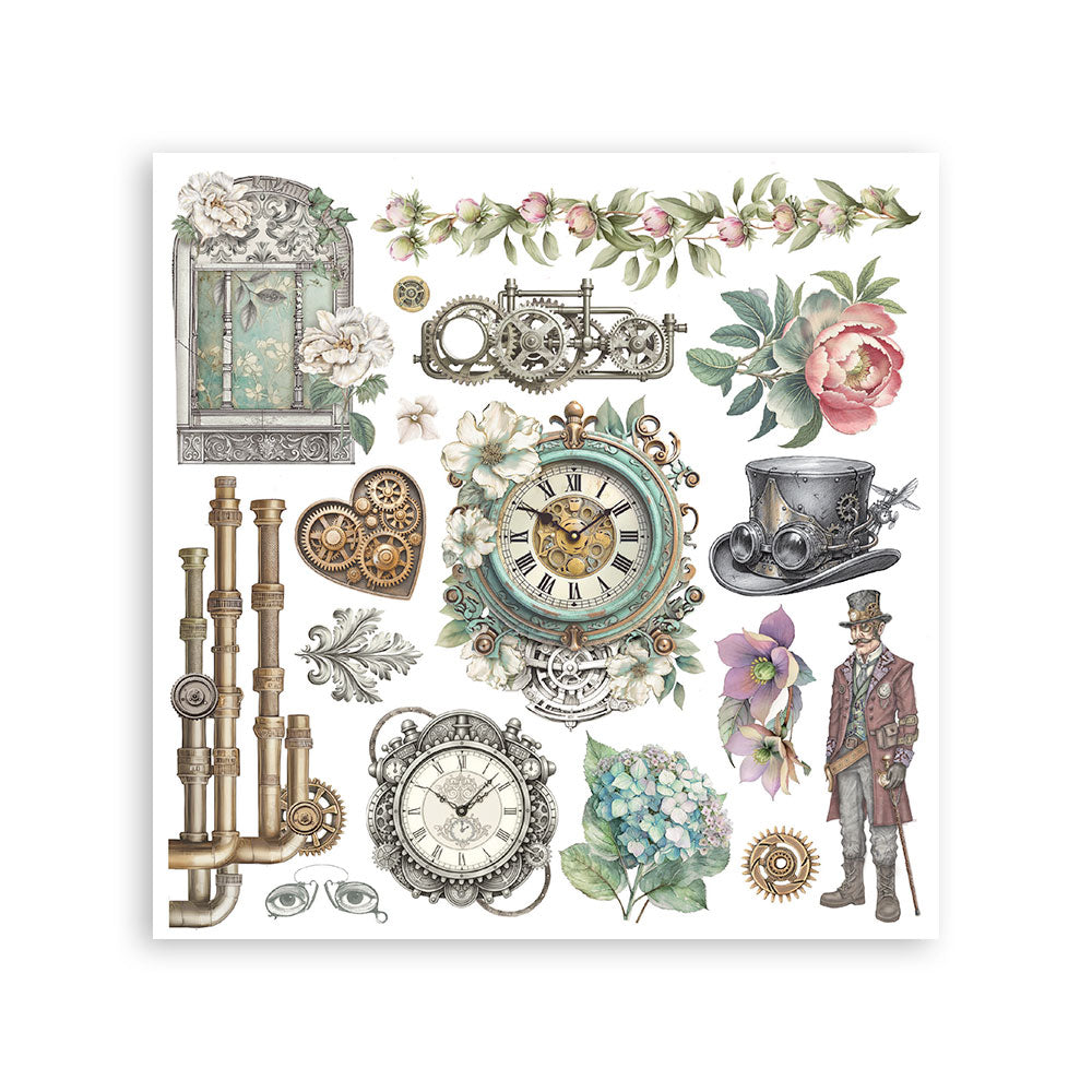 Stamperia Gardens of Time Rub-On 15.5x15.5cm (DFLRBX11)