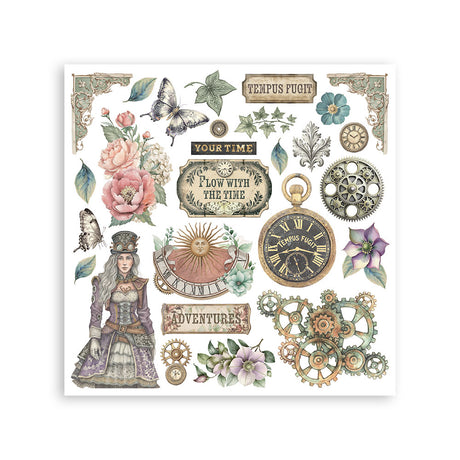 Stamperia Gardens of Time Rub-On 15.5x15.5cm (DFLRBX11)