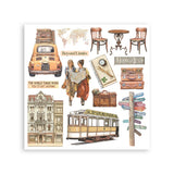 Stamperia Art of Travelling Rub-On 15.5x15.5cm Assortment 6pcs (DFLRBX12)
