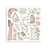 Stamperia House of Roses Rub-On 15.5x15.5cm (DFLRBX13)