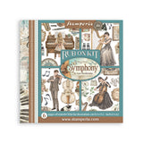 Stamperia Symphony Rub-On 15.5x15.5cm Assortment (6pcs) by Sara Alcobendas (DFLRBX16)