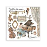Stamperia Symphony Rub-On 15.5x15.5cm Assortment (6pcs) by Sara Alcobendas (DFLRBX16)