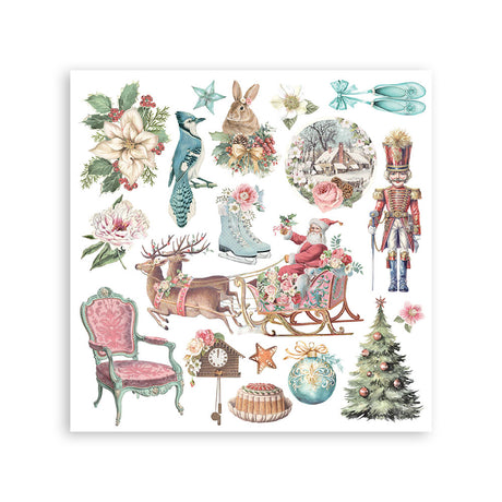 Stamperia Winter Magic Rub-On 15.5 x 15.5cm Assortment, 6 Pieces - DFLRBX18