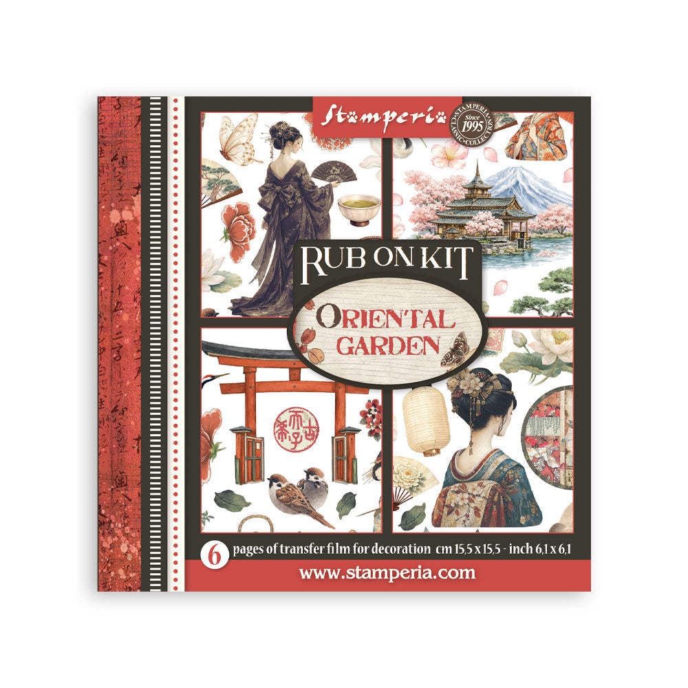 Stamperia Oriental Garden Rub-On 15.5x15.5cm Assortment (6pcs) (DFLRBX19)
