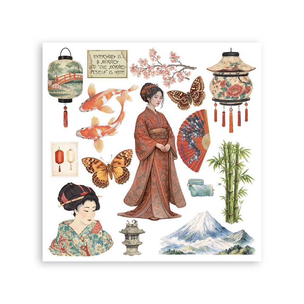 Stamperia Oriental Garden Rub-On 15.5x15.5cm Assortment (6pcs) (DFLRBX19)