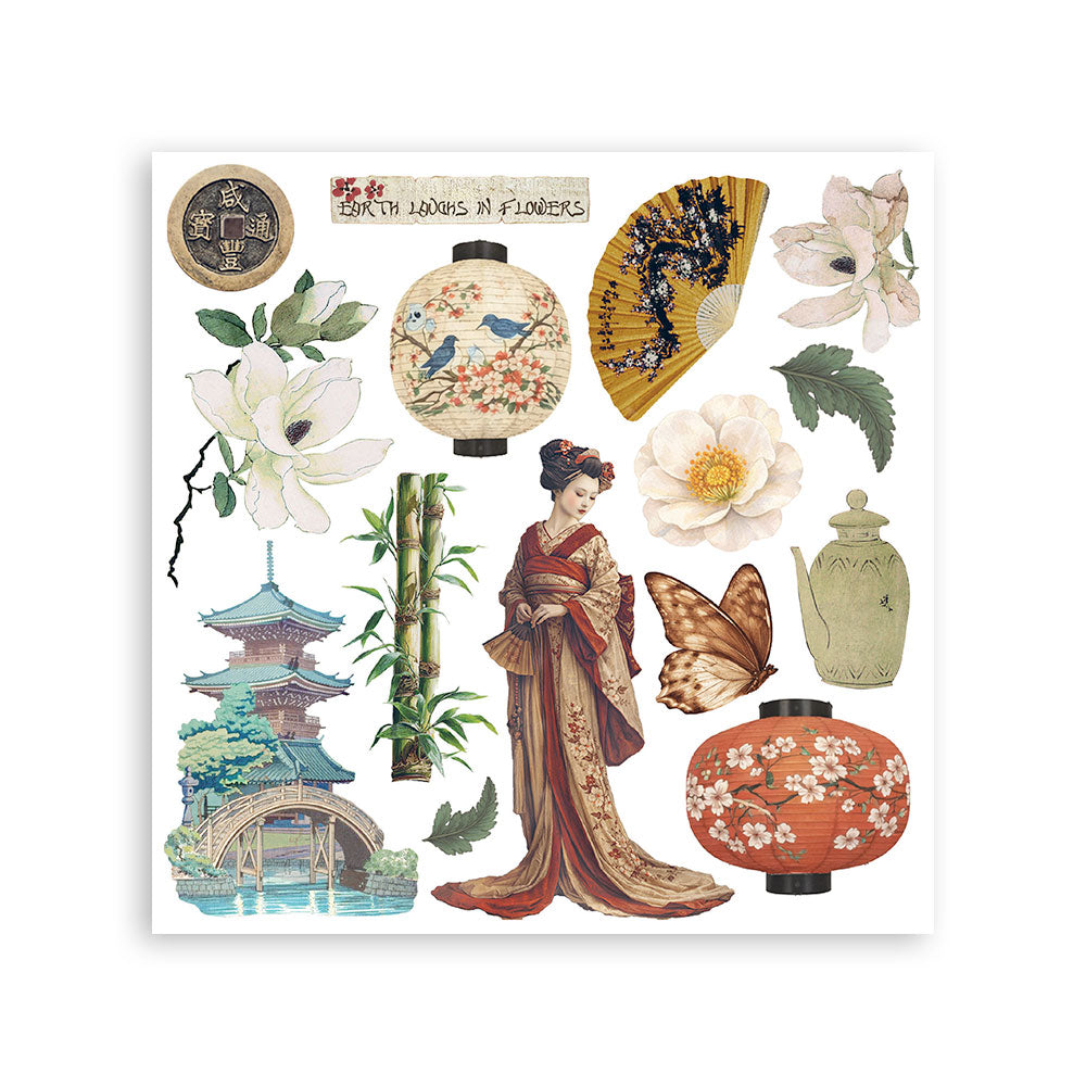 Stamperia Oriental Garden Rub-On 15.5x15.5cm Assortment (6pcs) (DFLRBX19)