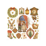 Stamperia Silent Night Rub-On 15.5 x 15.5cm Assortment, 6 Pieces - DFLRBX20