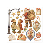 Stamperia Silent Night Rub-On 15.5 x 15.5cm Assortment, 6 Pieces - DFLRBX20