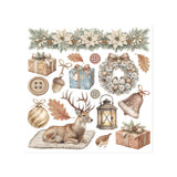 Stamperia White Christmas Rub-On 15.5 x 15.5cm Assortment, 6 Pieces by Cristina Radovan - DFLRBX21