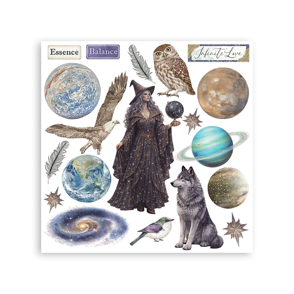 Stamperia Cosmos Rub-On 15.5x15.5cm Assortment (6pcs) by Cristina Radovan - DFLRBX22