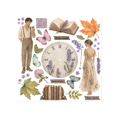 Stamperia Flowers and Poems Rub-On 15,5x15x5cm Assortment (6pcs) - DFLRBX24