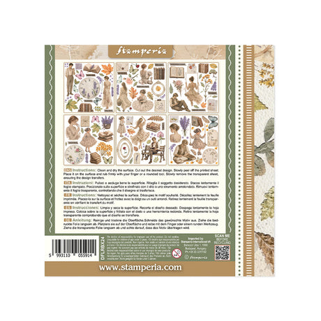 Stamperia Flowers and Poems Rub-On 15,5x15x5cm Assortment (6pcs) - DFLRBX24