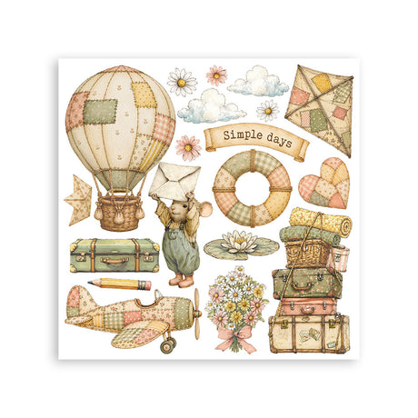 Stamperia Cozy Family Rub-On 15,5x15x5cm Assortment (6pcs) - DFLRBX25