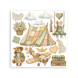 Stamperia Cozy Family Rub-On 15,5x15x5cm Assortment (6pcs) - DFLRBX25