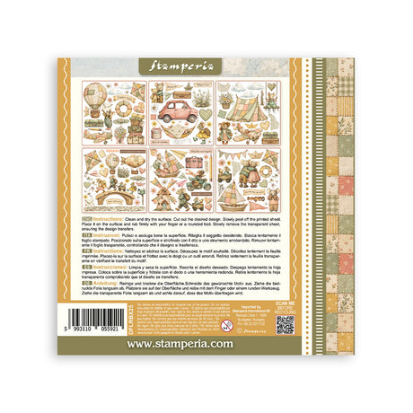Stamperia Cozy Family Rub-On 15,5x15x5cm Assortment (6pcs) - DFLRBX25