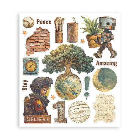 Stamperia A New Beginning Rub-On 20.5x23cm Assortment 6pcs (DFLRBXG03)