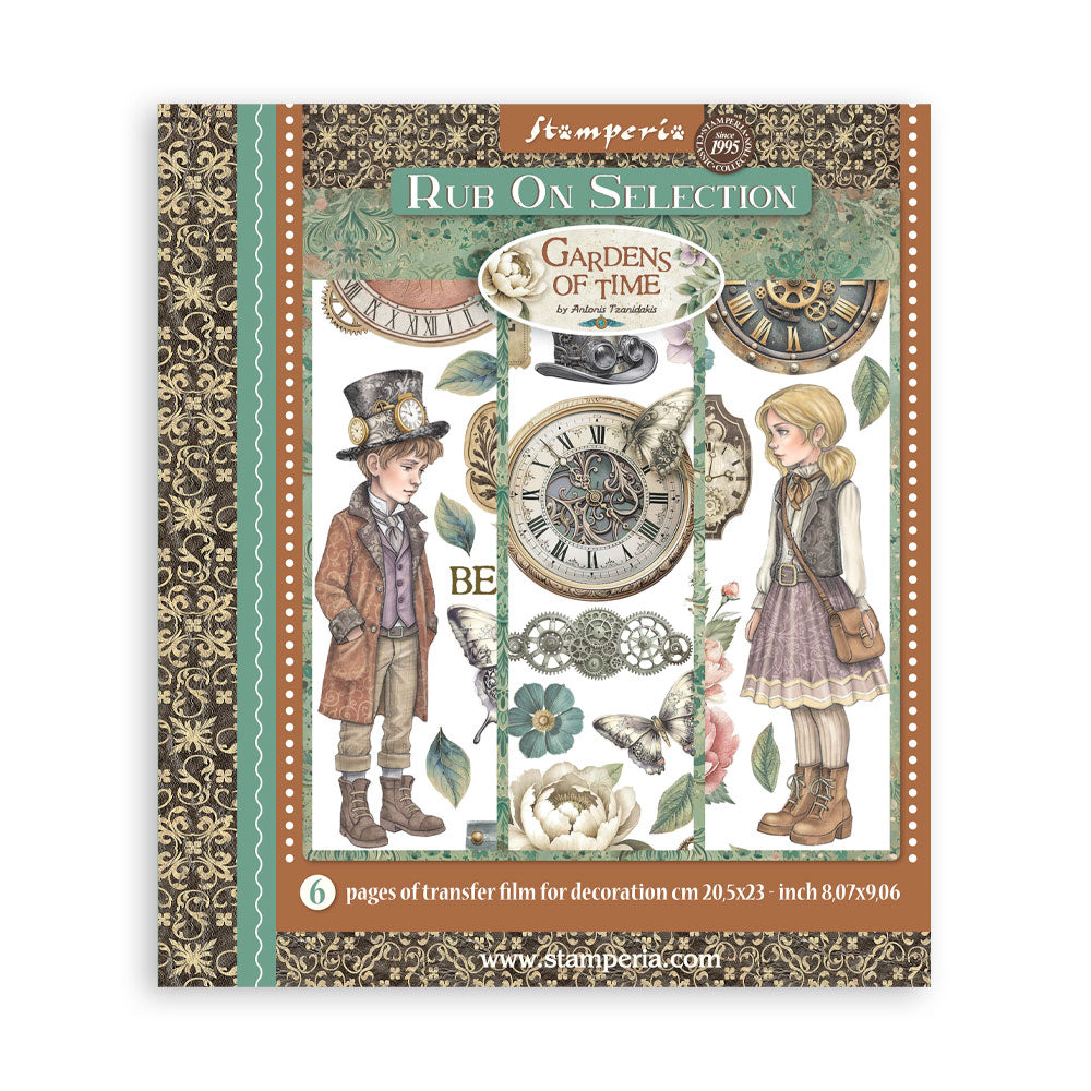 Stamperia Gardens of Time Rub-On 20.5x23cm (DFLRBXG04)