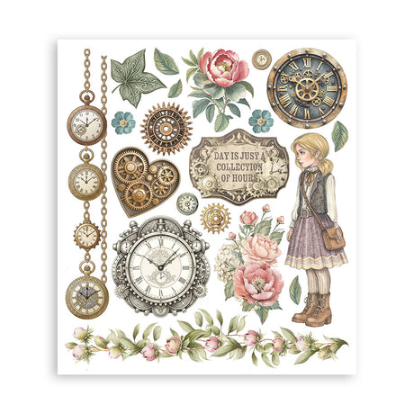 Stamperia Gardens of Time Rub-On 20.5x23cm (DFLRBXG04)