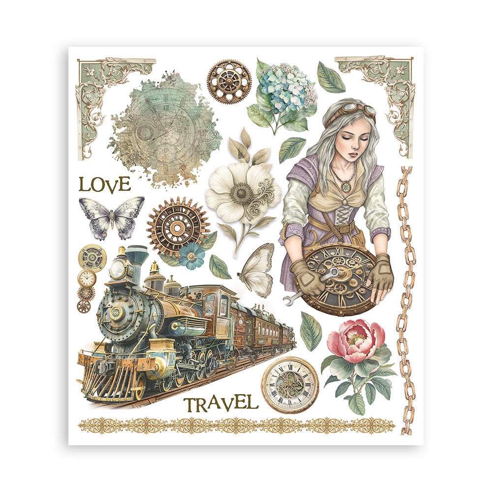 Stamperia Gardens of Time Rub-On 20.5x23cm (DFLRBXG04)