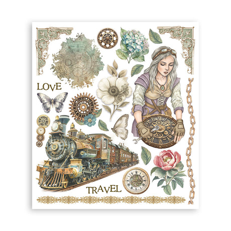 Stamperia Gardens of Time Rub-On 20.5x23cm (DFLRBXG04)