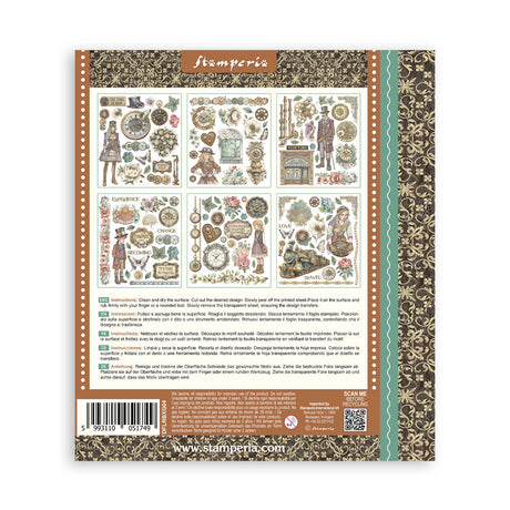 Stamperia Gardens of Time Rub-On 20.5x23cm (DFLRBXG04)