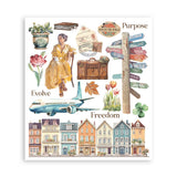 Stamperia Art of Travelling Rub-On 20.5x23cm Assortment 6pcs (DFLRBXG05)