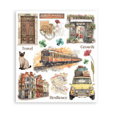 Stamperia Art of Travelling Rub-On 20.5x23cm Assortment 6pcs (DFLRBXG05)