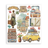 Stamperia Art of Travelling Rub-On 20.5x23cm Assortment 6pcs (DFLRBXG05)