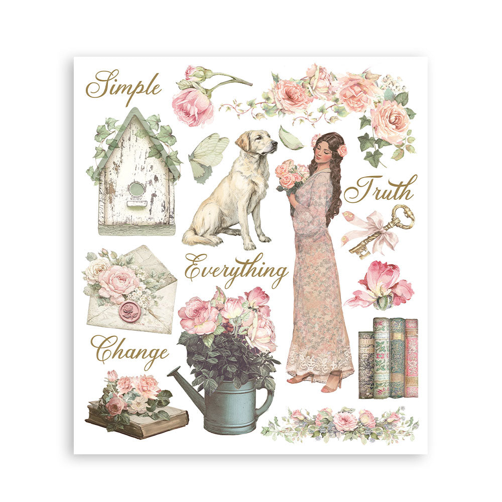 Stamperia House of Roses Rub-On 20.5x23cm (DFLRBXG06)