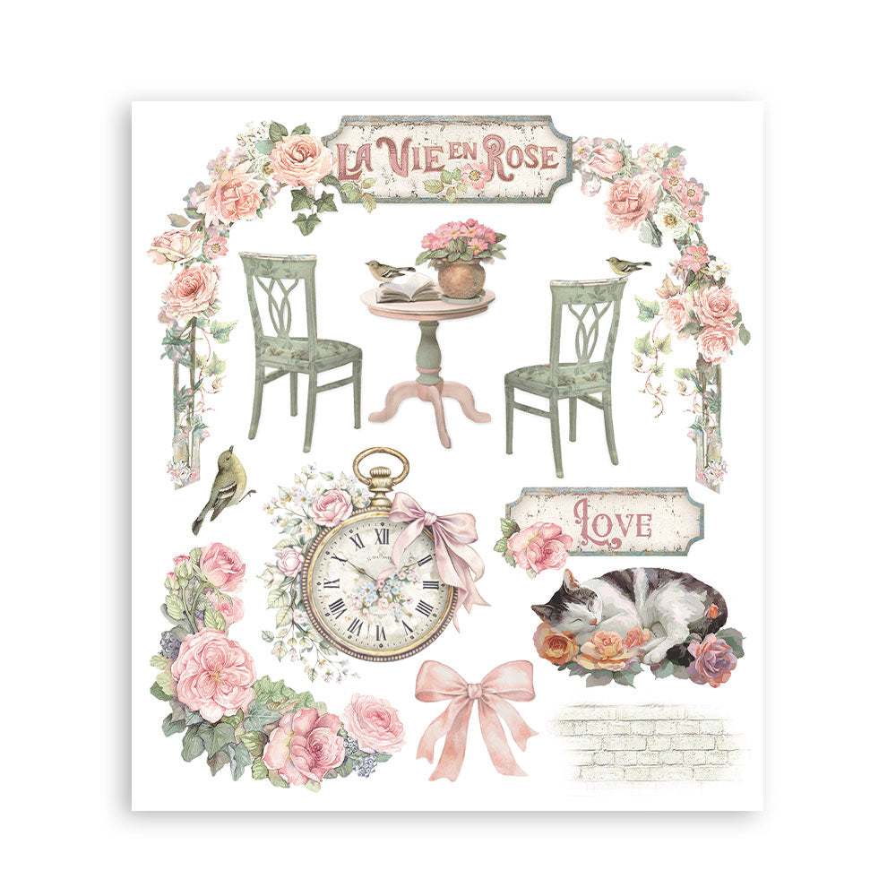 Stamperia House of Roses Rub-On 20.5x23cm (DFLRBXG06)