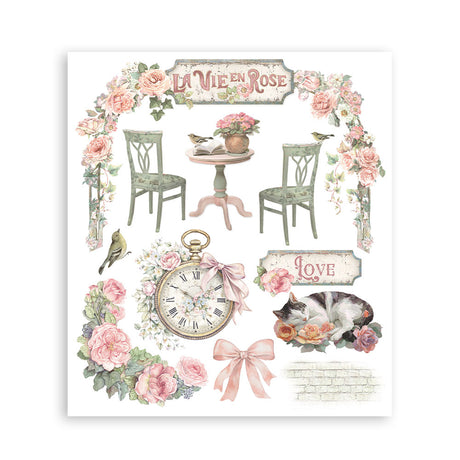 Stamperia House of Roses Rub-On 20.5x23cm (DFLRBXG06)