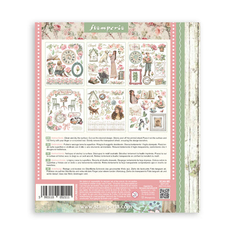 Stamperia House of Roses Rub-On 20.5x23cm (DFLRBXG06)