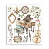 Stamperia Symphony Rub-On 20.5x23cm Assortment (6pcs) by Sara Alcobendas (DFLRBXG09)